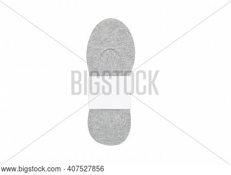 Gray Color Short Mini Socks Mockup For Design Isolated On White Background. Set Of Short Socks For S