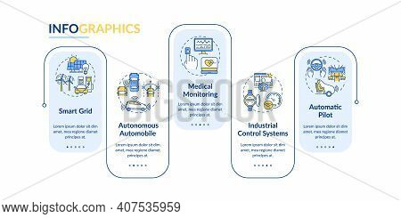 Cps Usage Vector Infographic Template. Autonomous Auto, Automatic Pilot Presentation Design Elements