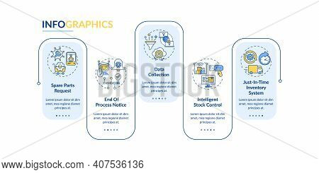 M2m Communication Vector Infographic Template. Data Collect, Inventory System Presentation Design El