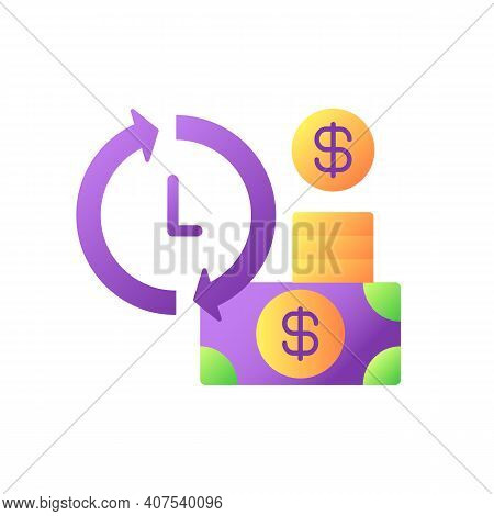 Apply For Loans Vector Flat Color Icon. Quick Cash. Mobile Banking Service. Getting Online Payday Lo