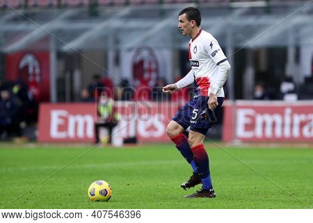 Milano, Italy. 07th February . Vladimir Golemic Of Fc Crotone  During The Serie A Match Between Ac M