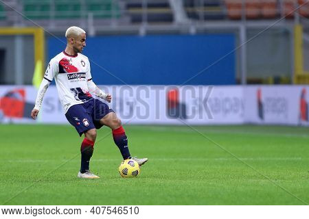 Milano, Italy. 07th February . Adam Ounas Of Fc Crotone  During The Serie A Match Between Ac Milan A