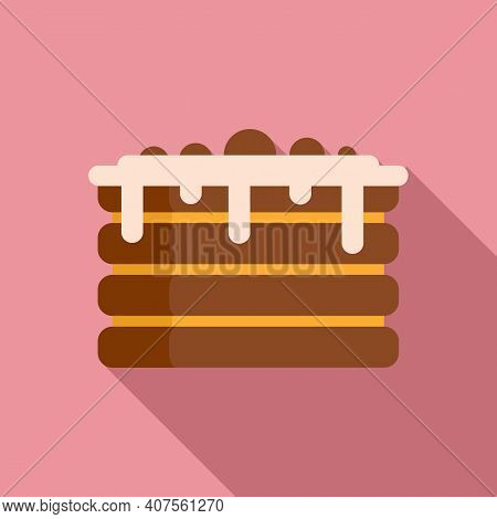 Cream Sweer Cake Icon. Flat Illustration Of Cream Sweer Cake Vector Icon For Web Design