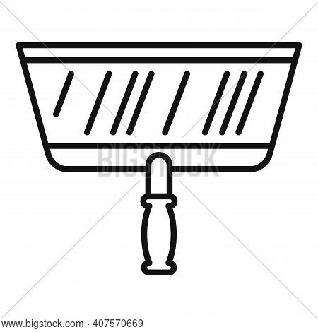 Putty Knife Scraper Icon. Outline Putty Knife Scraper Vector Icon For Web Design Isolated On White B