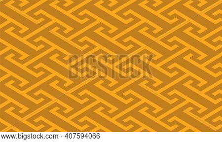 Asian Kojitsunagi Seamless Pattern As Turtle Hexagons.