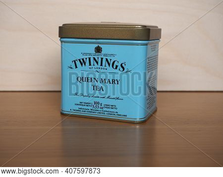 London, Uk - Circa February 2021: Box Of Twinings Loose Queen Mary Tea