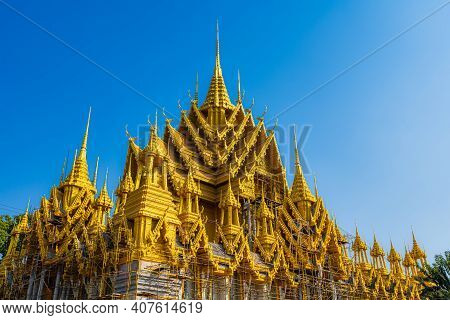Buddha Statue At In Temple (thai Language:wat Chan West) Is A Buddhist Temple (thai Language:wat) It