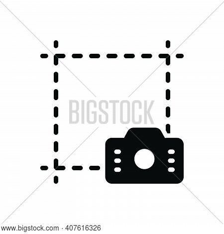 Black Solid Icon For Screenshot Camera Capture Crop Application Image Photograph Photo