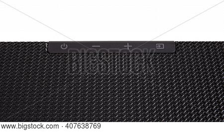 Buttons On A Soundbar Isolated On White