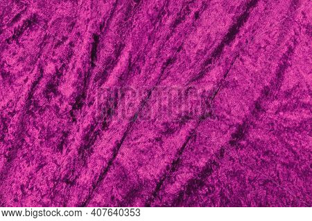 Purple Panne Velvet Textile Texture With Folds