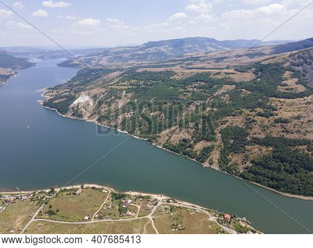 Aerial View Of Studen Kladenets Reservoir, Kardzhali Region, Bulgaria