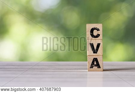Cva Acronym Cerebrovascular Accident Stroke Concept. Cva Symbol