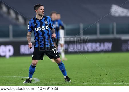 Torino, Italy. 09th Fabruary 2021 . Stefano Sensi Of Fc Internazionale  During The Coppa Italia Semi