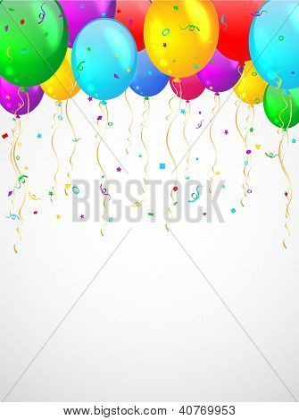 Fondo con globos multicolores.