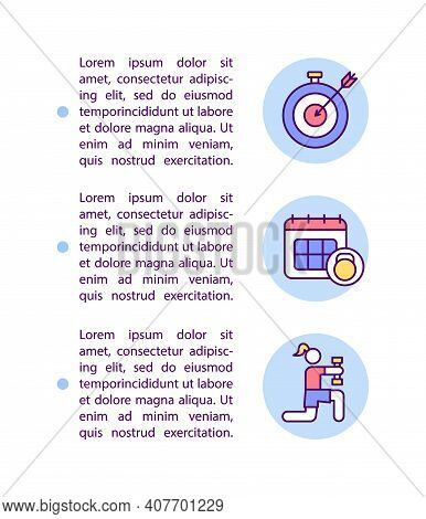 Set Your Goal And Schedule Concept Icon With Text. Manage Your Own Pace For Exercising. Ppt Page Vec