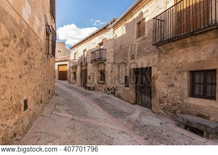Streets Of The Medieval Town Of Pedraza In The Province Of Segovia (spain)
