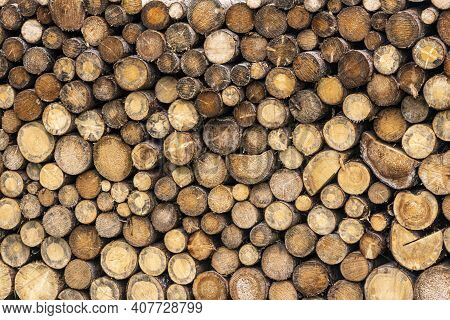Wooden Wall From Chipped Woods, Czech Republic