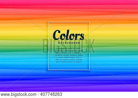 Abstract Rainbow Color Vibrant Lines Background Design