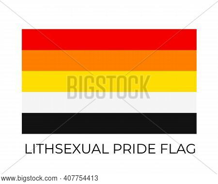 Lithsexual Pride Rainbow Flags. Symbol Of Lgbt Community. Vector Flag Sexual Identity. Easy To Edit 