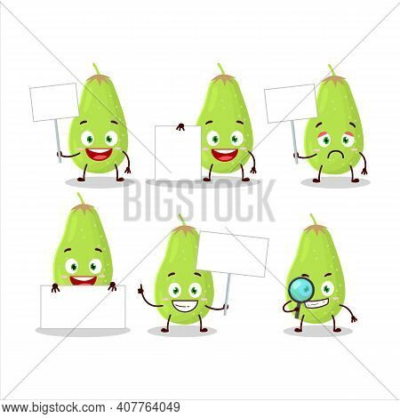 Bilimbi Cartoon In Character Bring Information Board