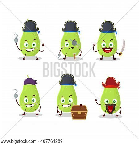Cartoon Character Of Bilimbi With Various Pirates Emoticons