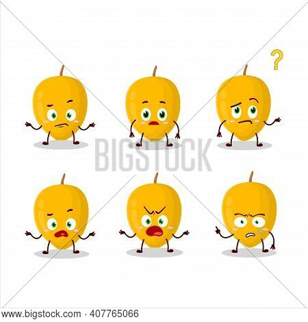 Cartoon Character Of Canistel With What Expression