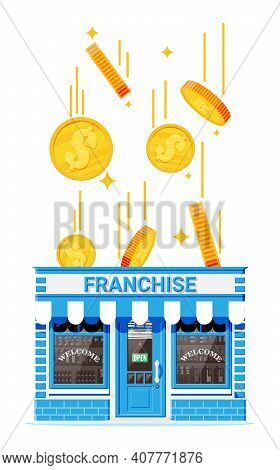 Franchise Business For Sale. Franchising Shop Building Or Commercial Property. Real Estate Business 