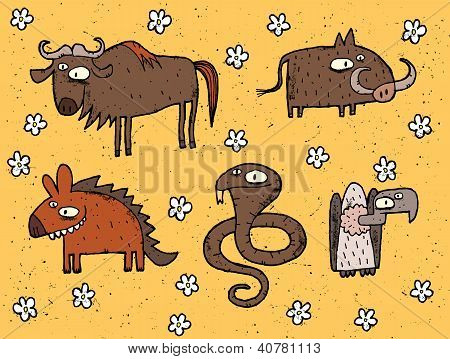 afrikanische Tiere-Satz