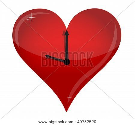 Cuore rosso su sfondo bianco