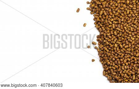 Buckwheat Tea On A White Background Copy Space. Isolate. Buckwheat Tea Close-up Macro Photography. S