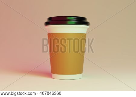 Coffee to go cup. Paper cappuccino cups top and side view. Hot americano, espresso and latte in card