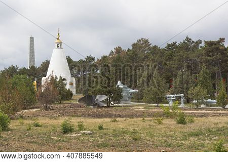 Sevastopol, Crimea, Russia - July 28, 2020: Landscape Of The Memorial Complex Sapun Mountain With A 