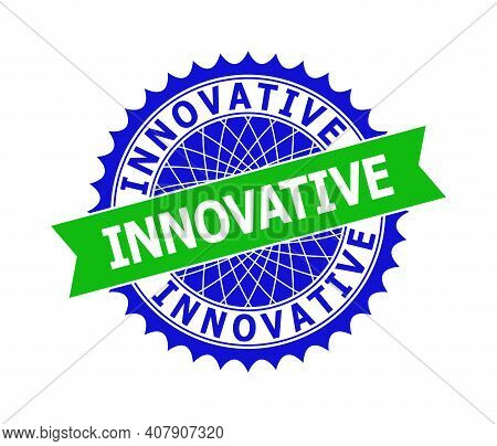 Vector Innovative Bicolor Template For Imprints With Clean Surface. Flat Clean Seal Template With In