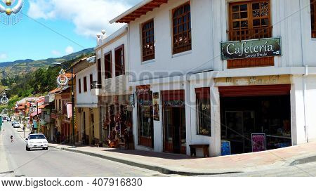 Chordeleg, Ecuador - October 10, 2018: Little Town In Azuay Province Of Ecuador Is Wildly Known For 
