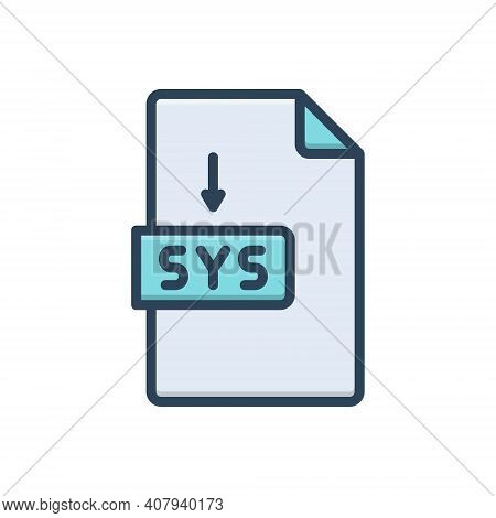 Color Illustration Icon For Sys Document Software Element File File-format Object Page