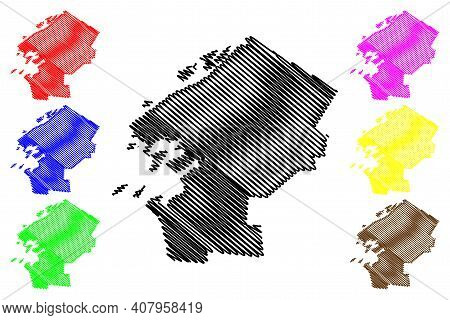 Jefferson County, New York State (u.s. County, United States Of America, Usa, U.s., Us) Map Vector I