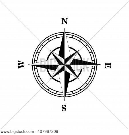 Compass Icon Design Vector Template, Vector Illustration