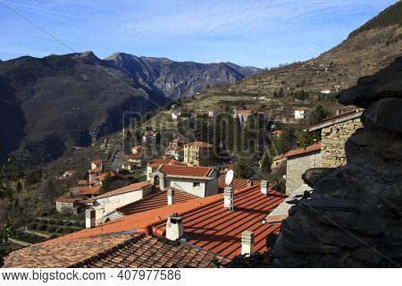 Triora (im), Italy - February 15, 2017: The Witches Village Of Triora, Imperia, Liguria, Italy.