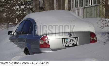 Kazakhstan, Ust-kamenogorsk, February 20, 2020: Volkswagen Passat B5. 2001 Facelift (passat B5.5 - T