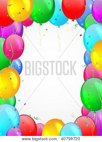 Fondo con globos multicolores.