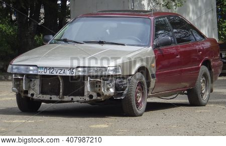 Kazakhstan, Ust-kamenogorsk, June 2, 2020: Mazda Capella Fourth Generation (gd/gv; 1987-1992). Mazda