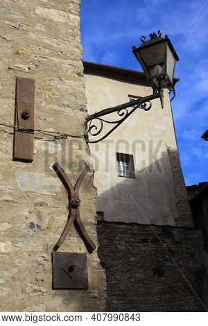 Triora (im), Italy - February 15, 2017: Old Houses In The Witches Village Of Triora, Imperia, Liguri