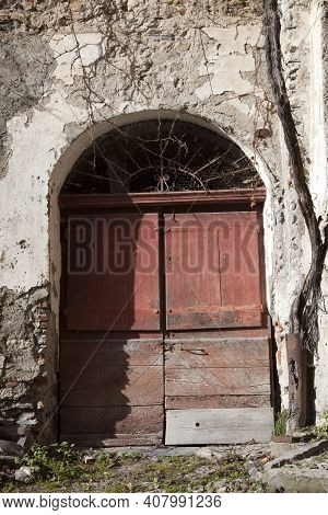 Triora (im), Italy - February 15, 2017: A Old Door In The Witches Village Of Triora, Imperia, Liguri