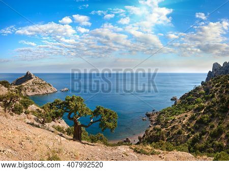Coastline Of Novyj Svit Reserve, Crimea, Ukraine, Capchik Cape.