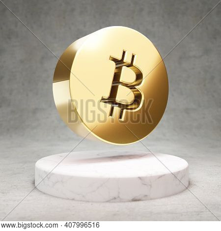 Neo Cryptocurrency Icon. Gold 3d Rendered Neo Symbol On Red Matte Gold Plate.