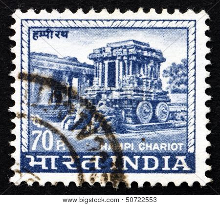 Postage Stamp India 1967 Carved Stone Chariot, Hampi