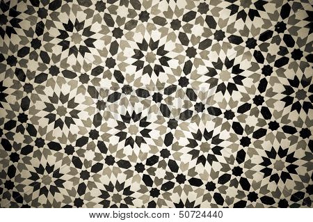 Moroccan Vintage Tile Background