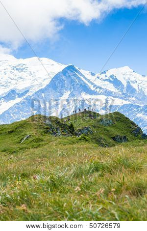 A Beautiful View Of The Mont Blanc In The French Alps