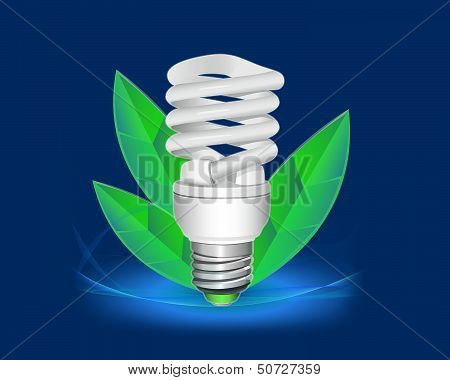 Vector Cfl Design With Leafs Around It