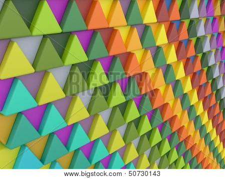 Background of colored triangles